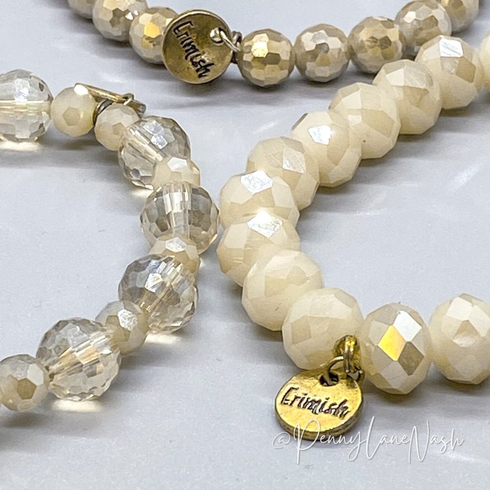 Vintage 3 Beaded Stretchy Bracelet Set - Picture 3 of 7